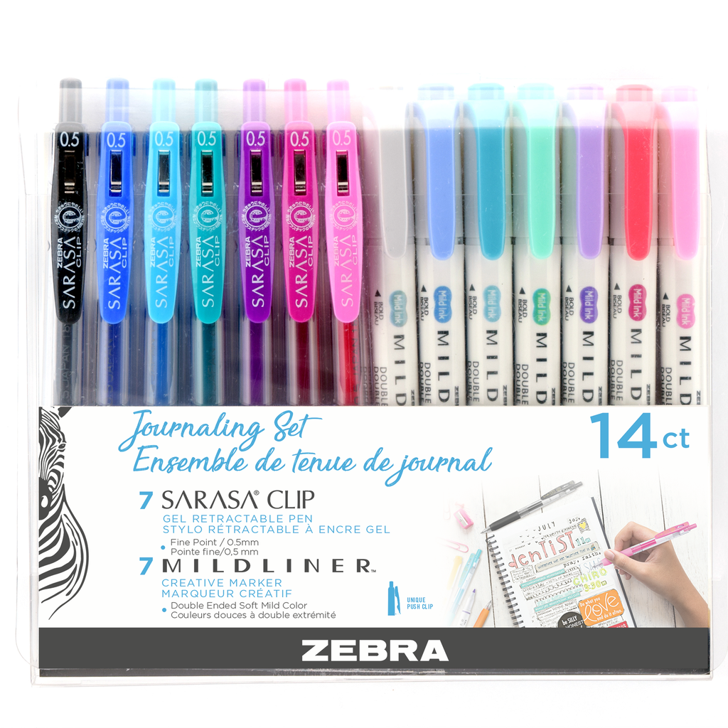 Journaling Set MILDLINER Highlighter & SARASA Clip Assorted 14Pk
