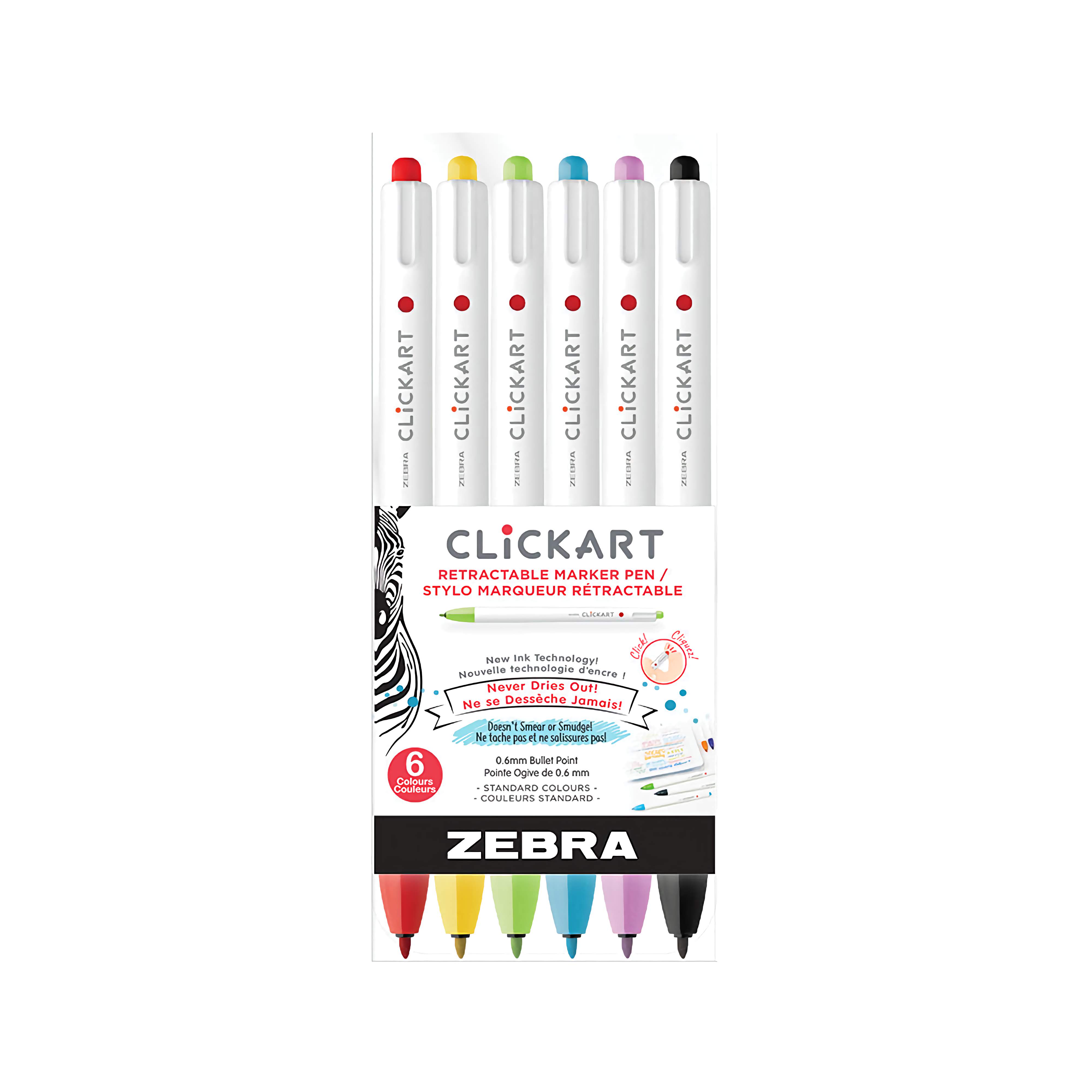 CLiCKART Retractable Marker Pen Zebra Pen – Zebra Pen Canada