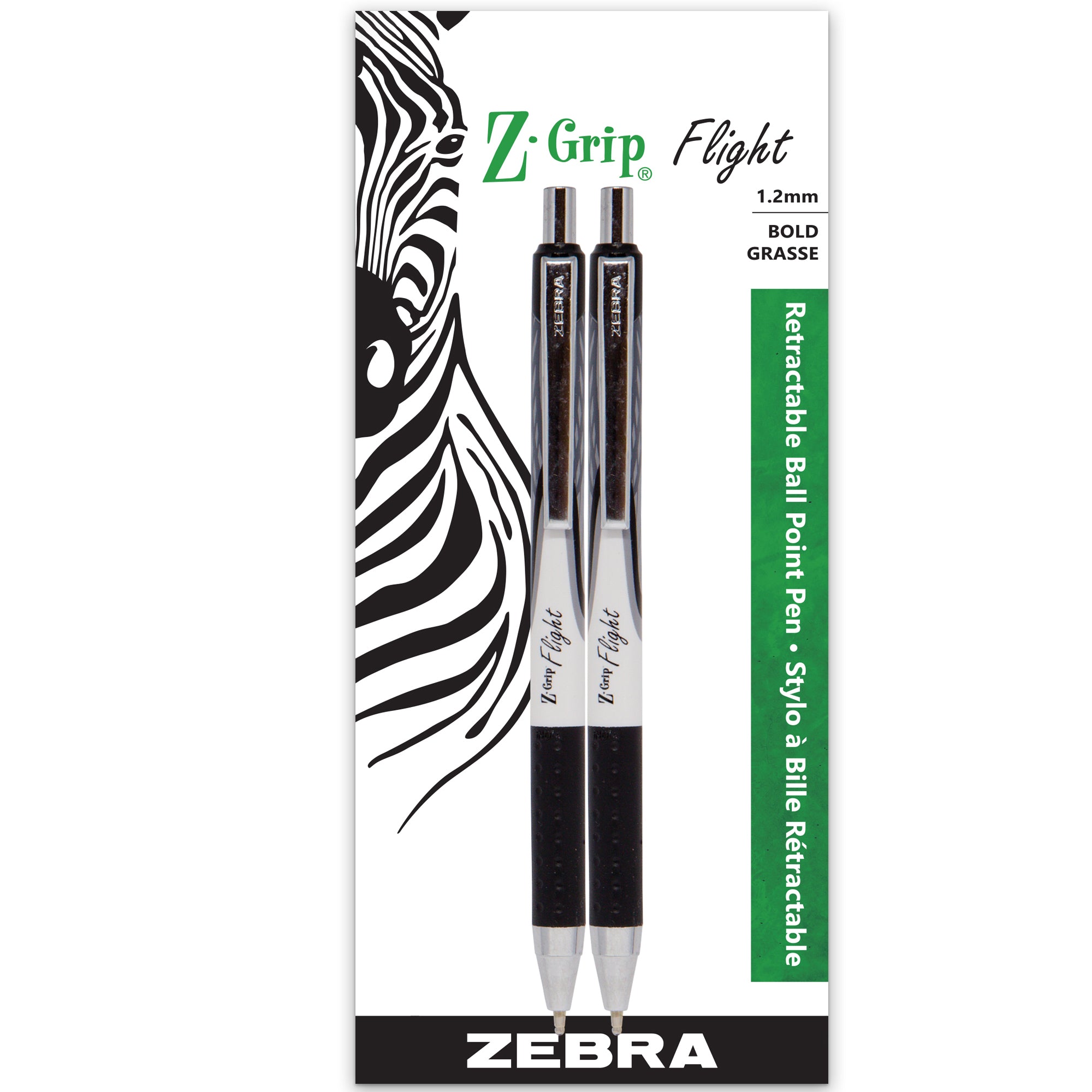 Zebra Classic Z-Grip Flight - Penna a sfera da 1,2 mm, inchiostro nero, blu, azzurro, verde e viola, confezione da 5 Zebra Classic Z-Grip Flight - Penna a sfera da 1,2 mm, inchiostro nero, blu, azzurro, verde e viola, confezione da 5