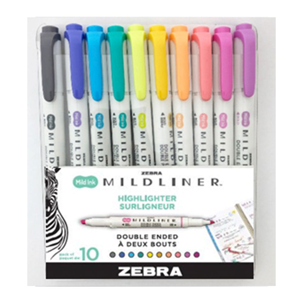 Zebra Pen Mildliner Highlighters, Double Ended Highlighter, Broad And Fine  Tips, Pastel and Neutral Colors Midliner Pens, 30 Pack